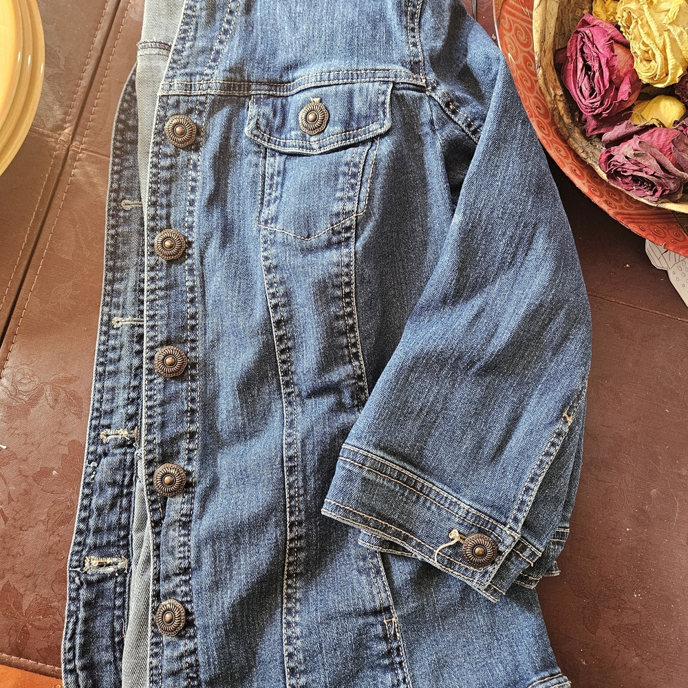 Dress Barn Denim Button-Up Jacket